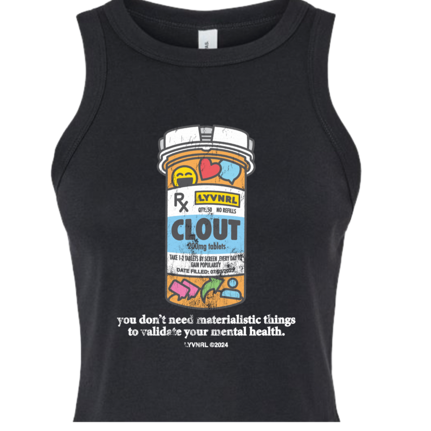 CLOUT CROP TANK (Black)